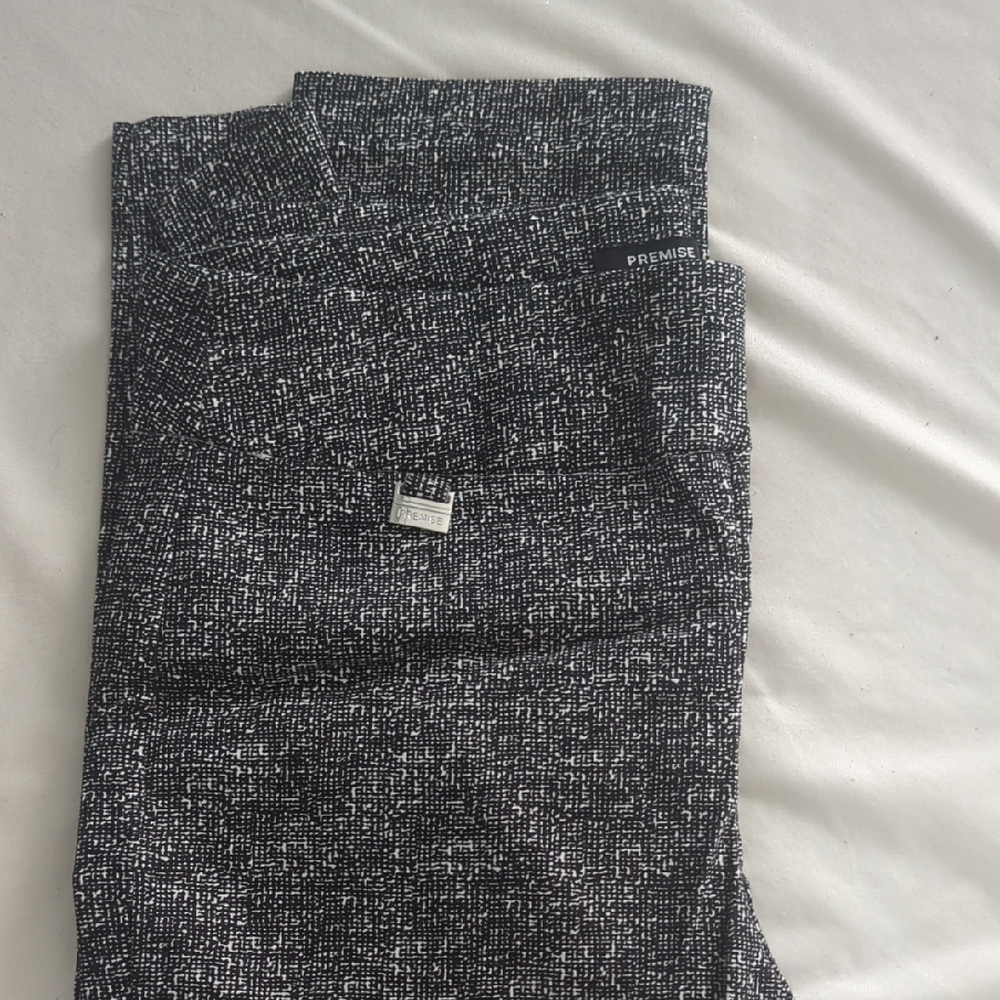 Premier Black and White Straight Leg Pants